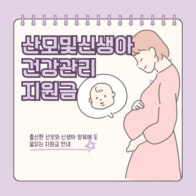 출산한 산모와 신생아를 위한 건강 관리 지원금