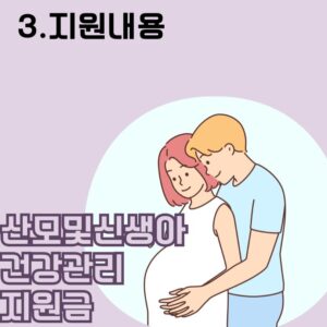 산모및신생아건강관리지원금지원하는 내용