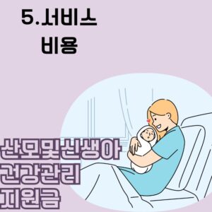 산모및신생사건강관리지원금의 서비스 비용