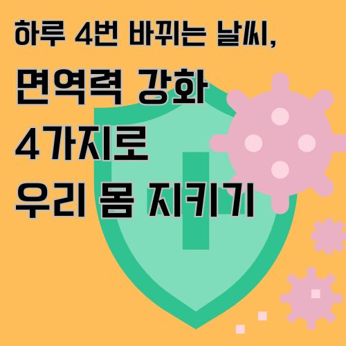 면역력 강화를 위한 4가지 방법에 대해서 알려드립니다.