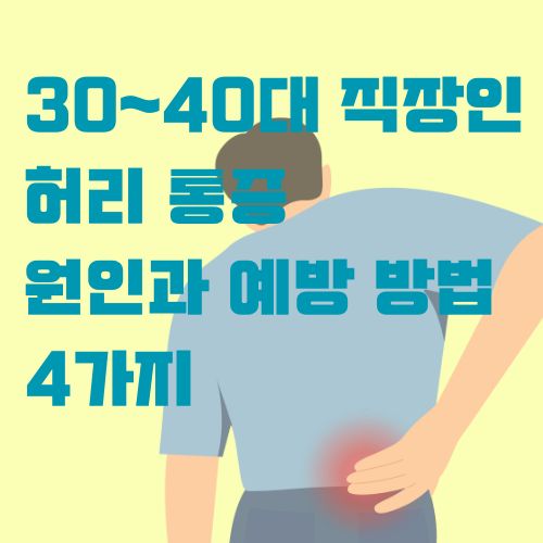 한국인30-40대가 겪는 허리통증의 원인과 예방법에 대해서 알아봅시다.