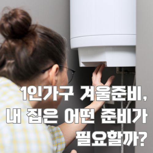 1인가구 겨울철 난방비 절약을 위한 보일러 온도 설정 및 점검하는 장면